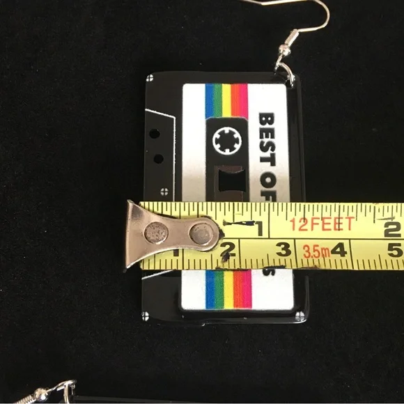 Music Tape Vintage Style Dangle Earrings - Picture 6 of 6